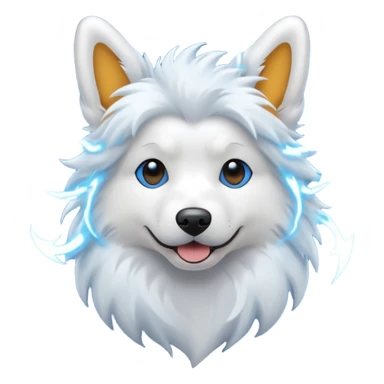 dog with electric waves sticker