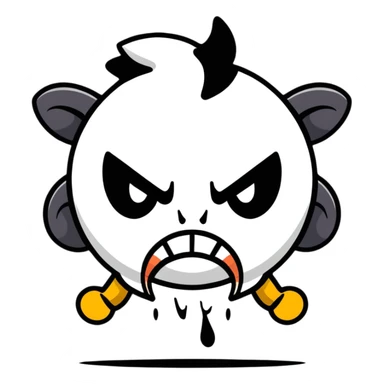 Angry face with steam coming from ears sticker