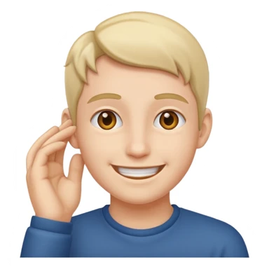 non sento (vantandoti) dito dietro orecchio sticker