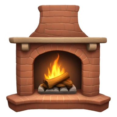 Cozy fireplace sticker