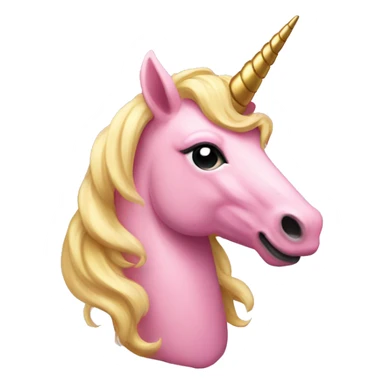 Pink and gold Unicorn sticker