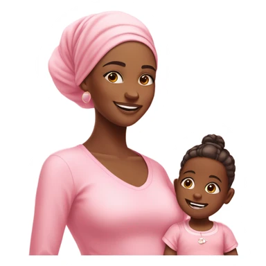 Baby girl and mom pink aesthetic sticker