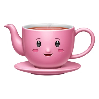 pink cup of tea
 sticker