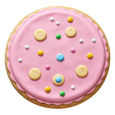 Soft pink frosted sugar cookie sticker