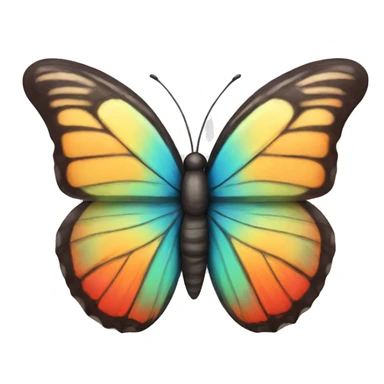 Colorful butterfly sticker