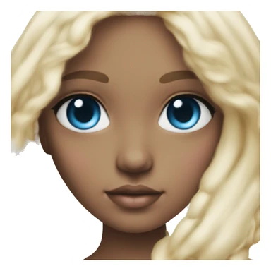 ocean blue doll eyes, blonde hair, feminine, pink, girl, angelic sticker