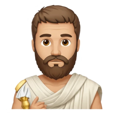 white ancient greek man with beard sticker