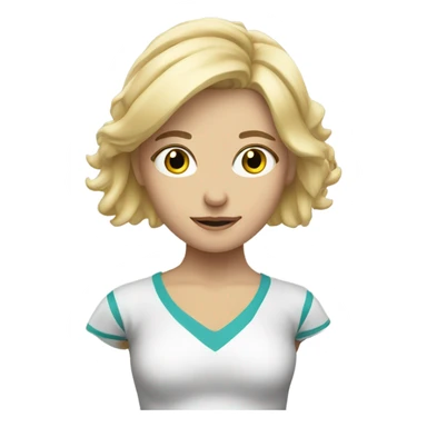 blonde girl gazing at viewer cheerleading  sticker