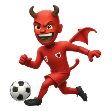 Red Devil scoring a goal sticker