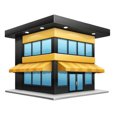 Self-service restaurants building sticker