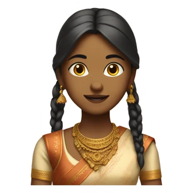 A girl in indian tradtional dress  sticker