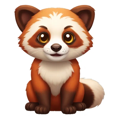 Red Panda-ferret-hybrid full body sticker