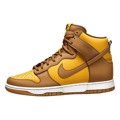 Nike Dunk Curry sneakers, yellow-brown color scheme sticker
