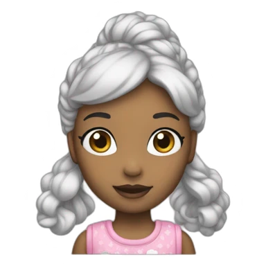 A girl wearThe hello kitty skert sticker