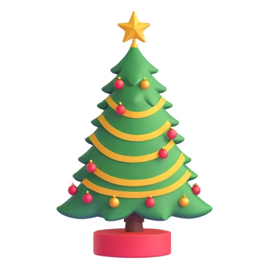 A Christmas tree with rainbow colors sticker