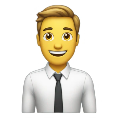 sales man skyrocket happy for sales sticker