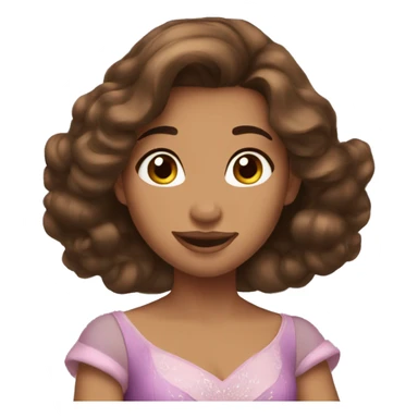 disney princess brown hair sticker