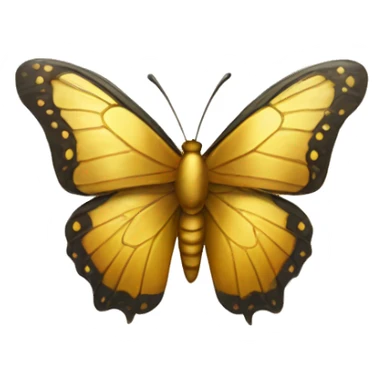 Golden butterfly sticker