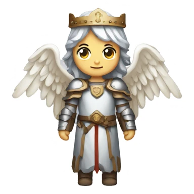 Pixel art of a medieval angel  sticker