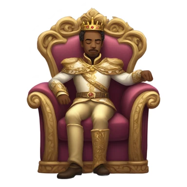 King taking a nap sticker