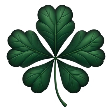 Five leaf black clover sticker