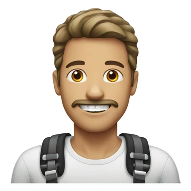 Man with braces  sticker