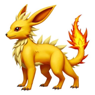 Salandit-Jolteon-Flareon-Fakémon-hybrid-creature (full body)  sticker
