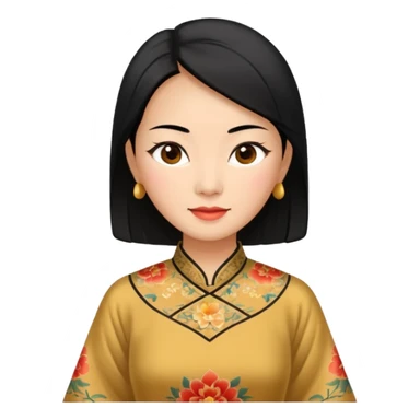 Chinese woman in her fifties. sticker