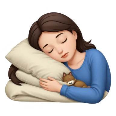 Brunette girl sleeping sticker