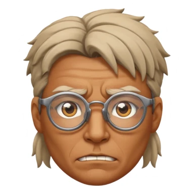 Glasses-Wearing wild Warrior sticker