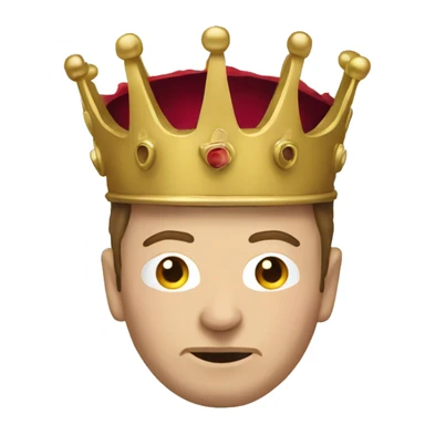 elon musk mask with crown sticker