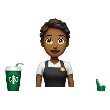 A starbuck cashier sticker