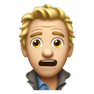 crazy person saying woah sticker