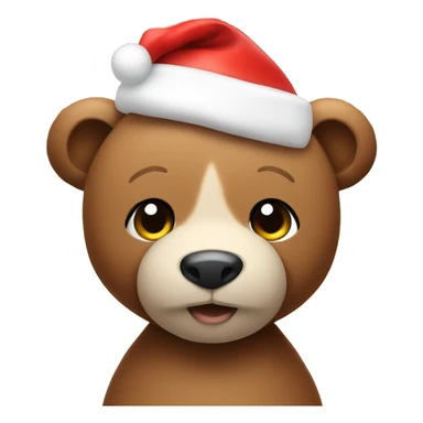 Teddy with Christmas hat sticker