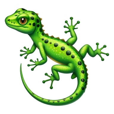 A green sloppy lizard sticker