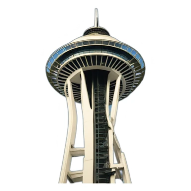 top of space needle building in seattle sticker