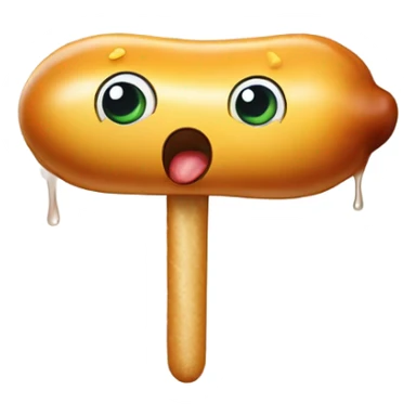 crying corndog sticker