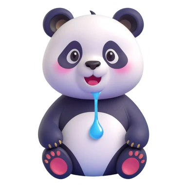 crying panda sticker