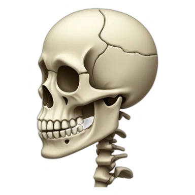 skeleton looking to the right sticker