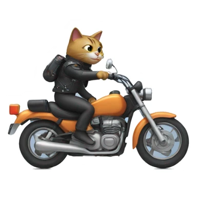 Ai cat riding a motorcycle  sticker