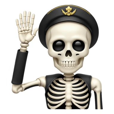 Skeleton salute emoji sticker