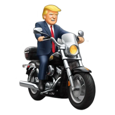 donald trump sur une moto sticker