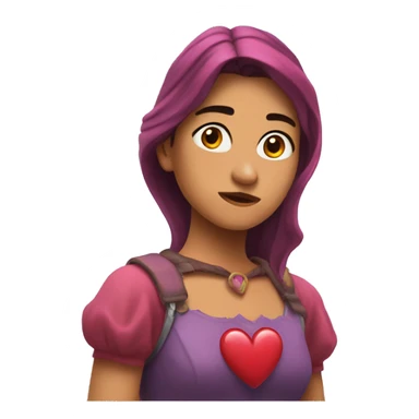 Corazón rosita sticker