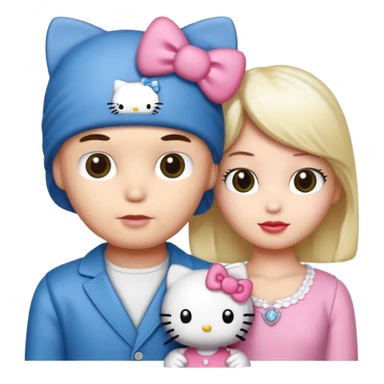 Hello kitty and Ken  sticker