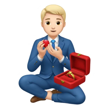 man kneeling and asking for marriage sticker