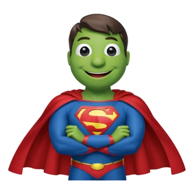 kermit as superman sticker