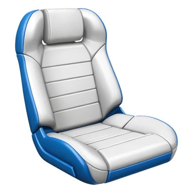 Generate an Airbnb category syle icon of a broken football seat, it should be a white icon and simplified sticker