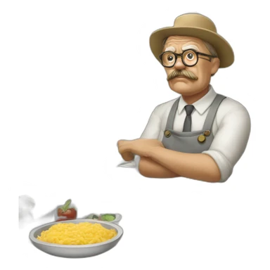 Theodore Roosevelt as a lunch lady sticker