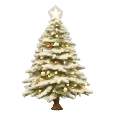 Realistic isolated off white christmas tree  whit light warm  sticker
