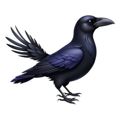 raven black bird sticker